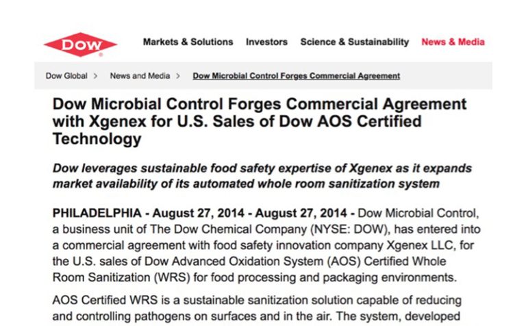 Dow Microbial Control Forges Commercial Agreement with Xgenex